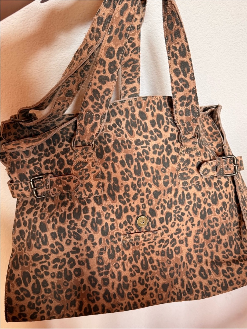 Free People Wild Thing Leopard Print Tote Bag - Brown - Picture 3 of 5